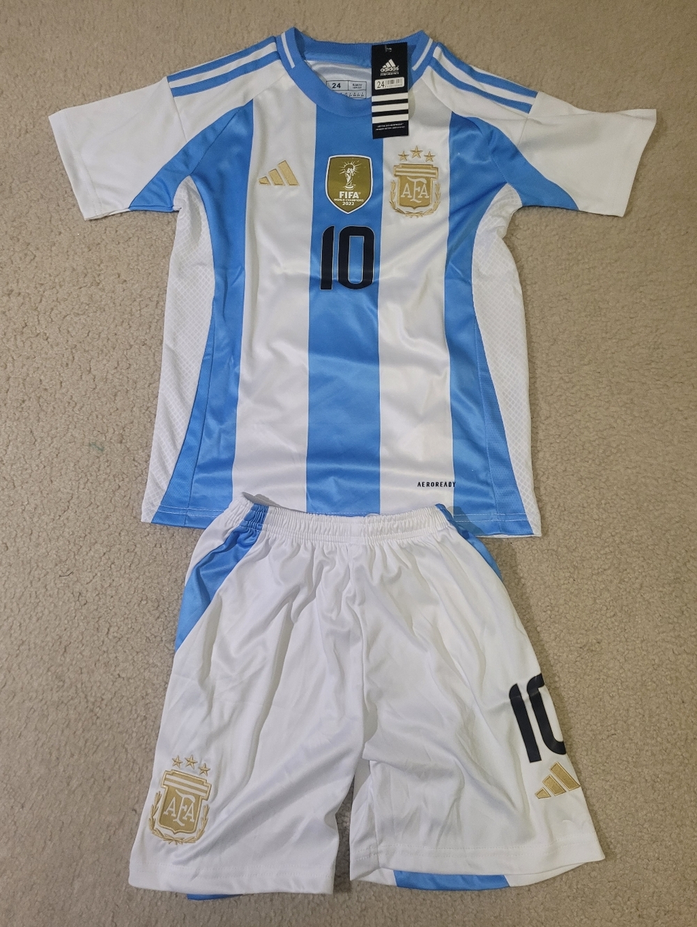 Adidas Inter Miami 24/25 Lionel Messi #10 Home Soccer Jersey Set Men 24